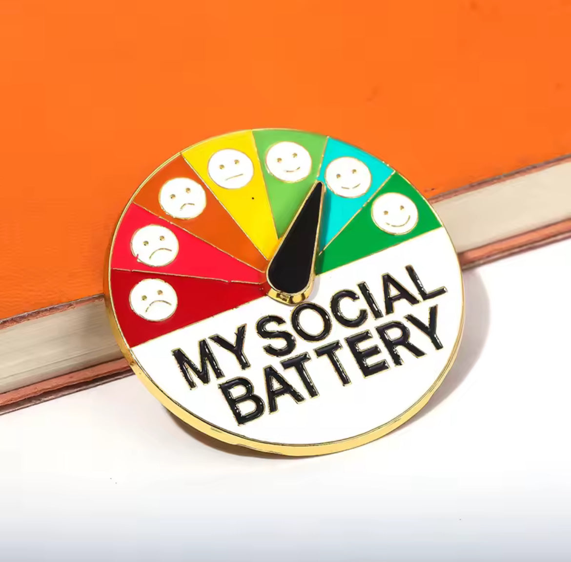 My Social Battery (round) ConverXation Pin