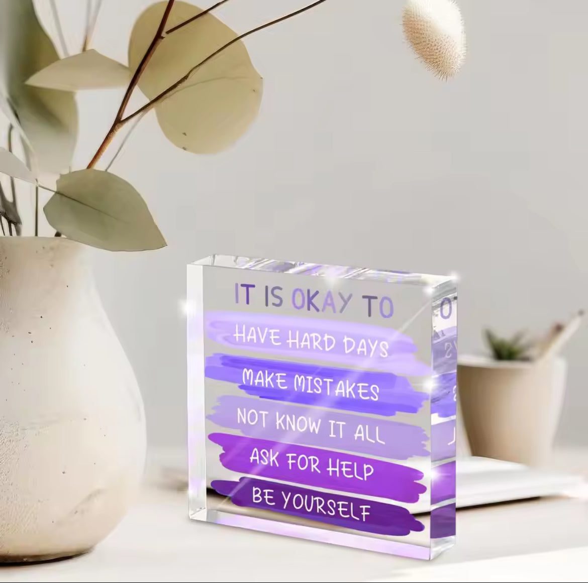Acrylic Affirmation Blocks